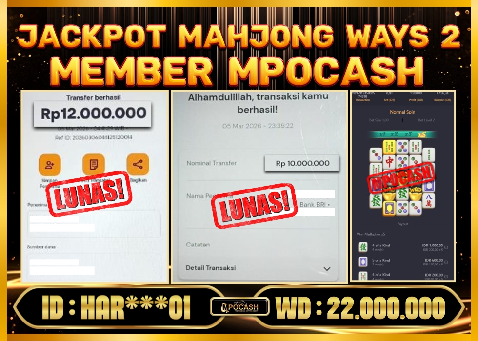 MPOCASH JACKPOT MAHJONG WAYS 2